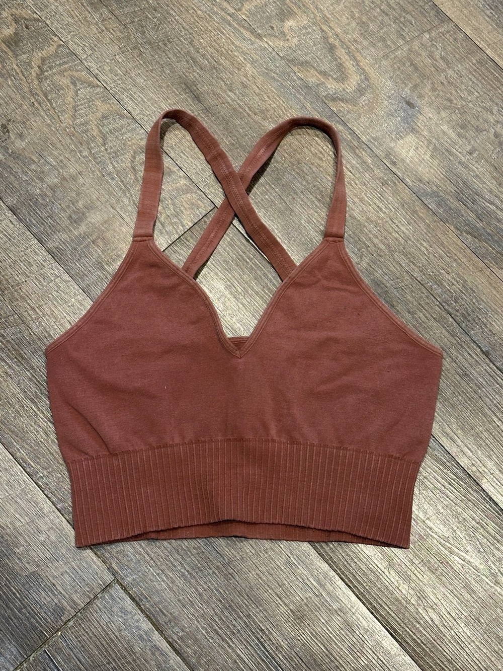 Free People Good Karma Crop Tank Light Red M/L